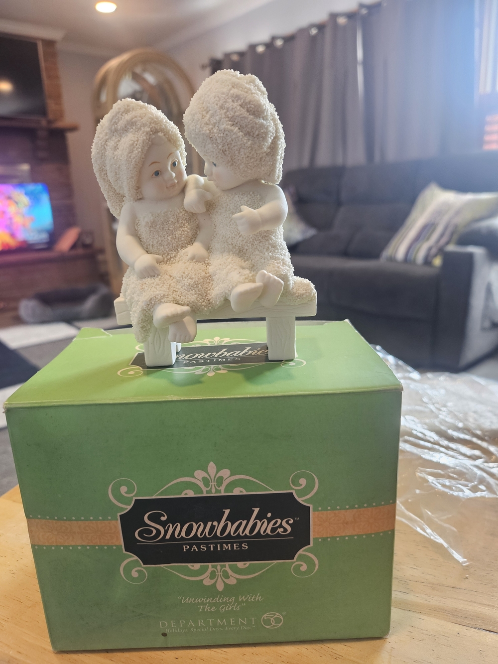 Department 56 Cream White 'Unwinding With The Girls' Porcelain Figurine